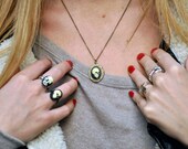 MR BONES cameo necklace