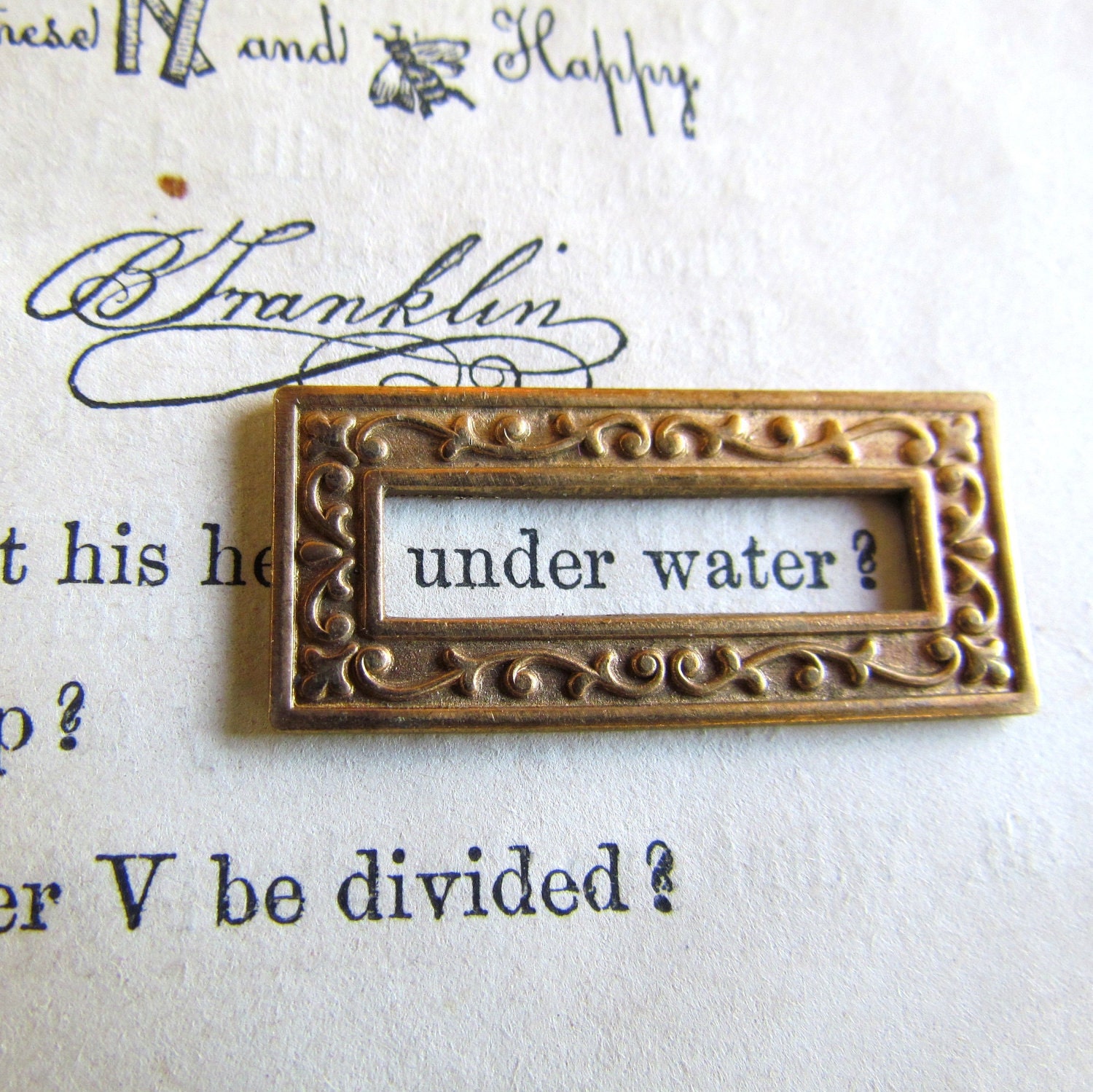 Vintage Brass Finding Frame