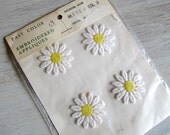 Vintage Embroidered Appliques Daisies