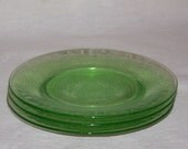Trio of saucers in the Florentine pattern