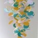 Aqua, Yellow and White Handmade Baby Mobile - Medium