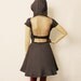 Sheer Back Grey Hooded Dress HD-GYA