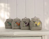 bridesmaid gifts ... hand embroidered and stamped mini clasp purse - choose your own initial