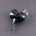 handmade Boro heart, borosilicate lampwork glass SRA - Dark Heart