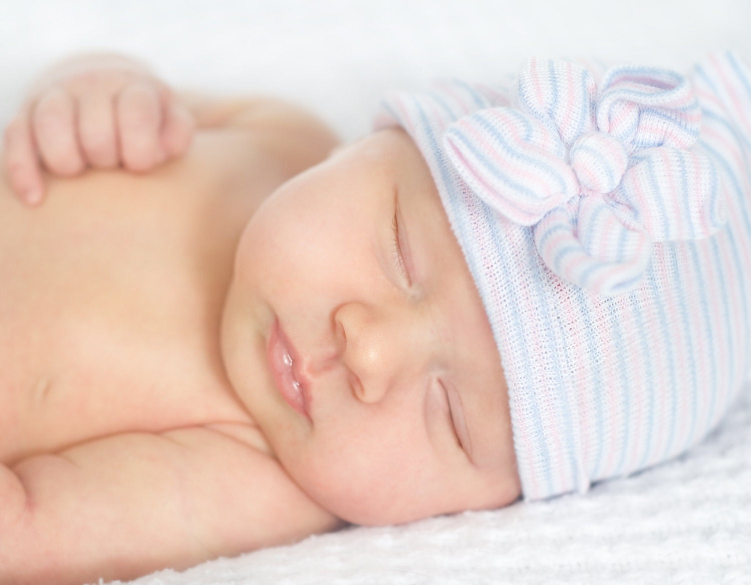 I am Not a Boy Newborn Hat-The Maeve with Violet