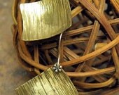 Brass Light II, Sterling Silver and Brass earrings, ThePurpleLilyDesigns