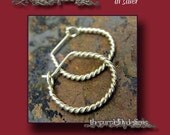 Twisted Hoops, in Sterling Silver, sml, 20g, ThePurpleLilyDesigns