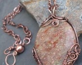 Timeless Autumn, Antiqued Copper and Autumn Jasper Necklace, ThePurpleLilyDesigns - ThePurpleLilyDesigns