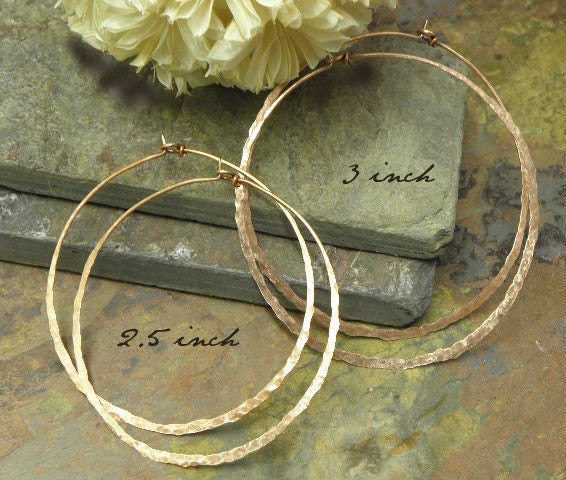 Copper Infinite Hoops,18g, 3 inch, Handforged by ThePurpleLilyDesigns