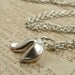 Fortune Cookie Necklace - Silver Plated Charm on a 17 inch Cable Chain