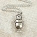 Microphone Necklace - Silver Plated Charm on a 17 inch Cable Chain