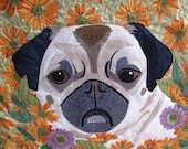 Pug Dog Art Quilt