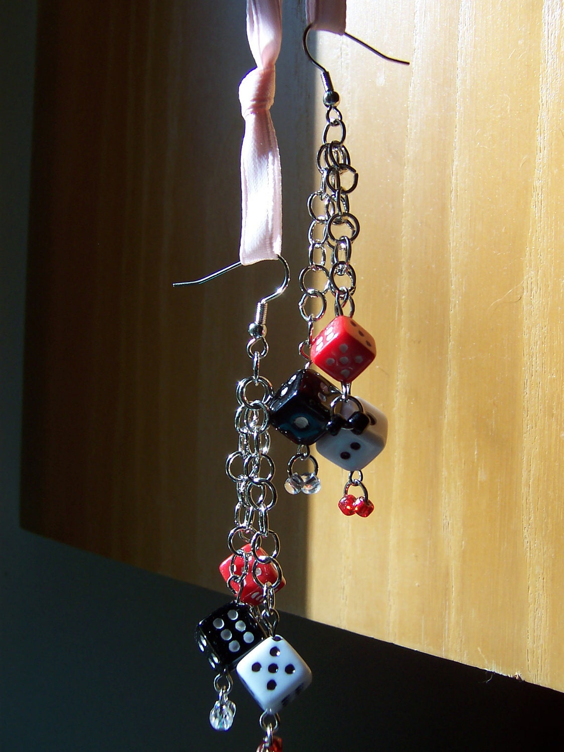 Dice earrings, vegas baby. casino night Las Vegas or sock hop at the car show, hypoallergenic wires