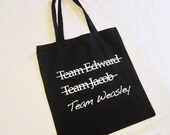 TEAM WEASLEY Tote Bag - Anti-Twilight Harry Potter Ron Weasley Ginny Fred George