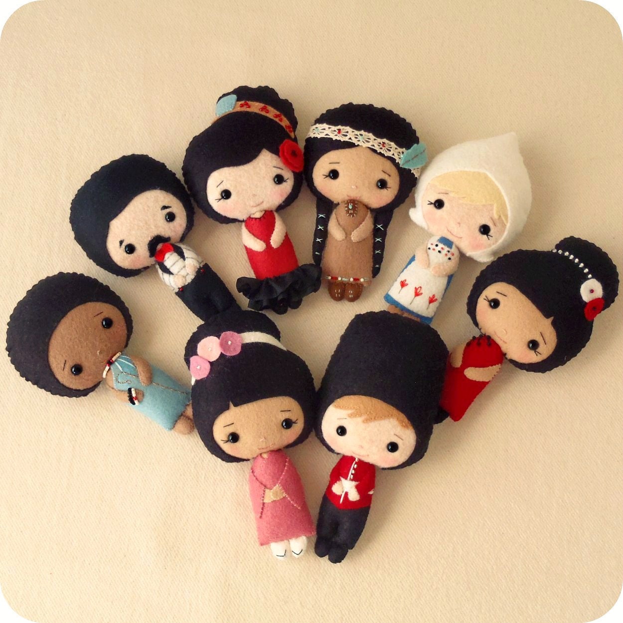 International Dolls pdf Patterns - You Choose Four