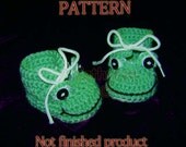Baby Boy Frog Booties - Crochet Pattern