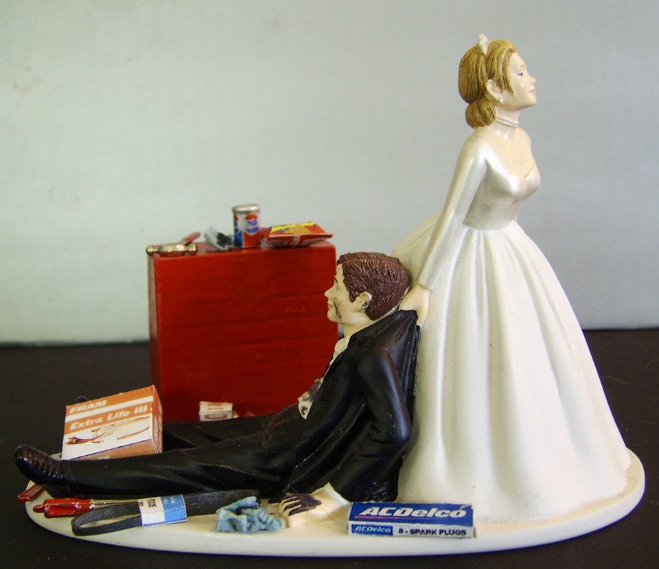 RACING - AUTO MECHANIC Customized Wedding Cake Topper - 4212