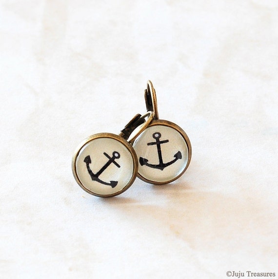 Anchor Earrings. Nautical Jewellery, Anchor Jewelry.