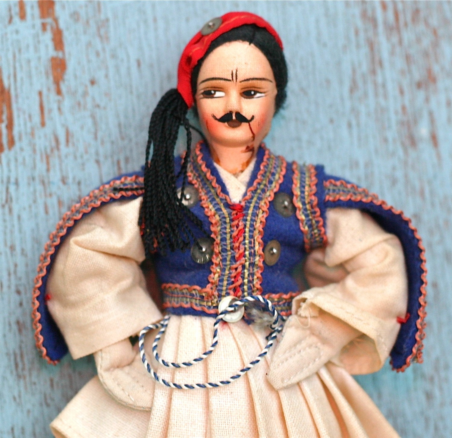 Vintage Greek Folk Doll Tsolia