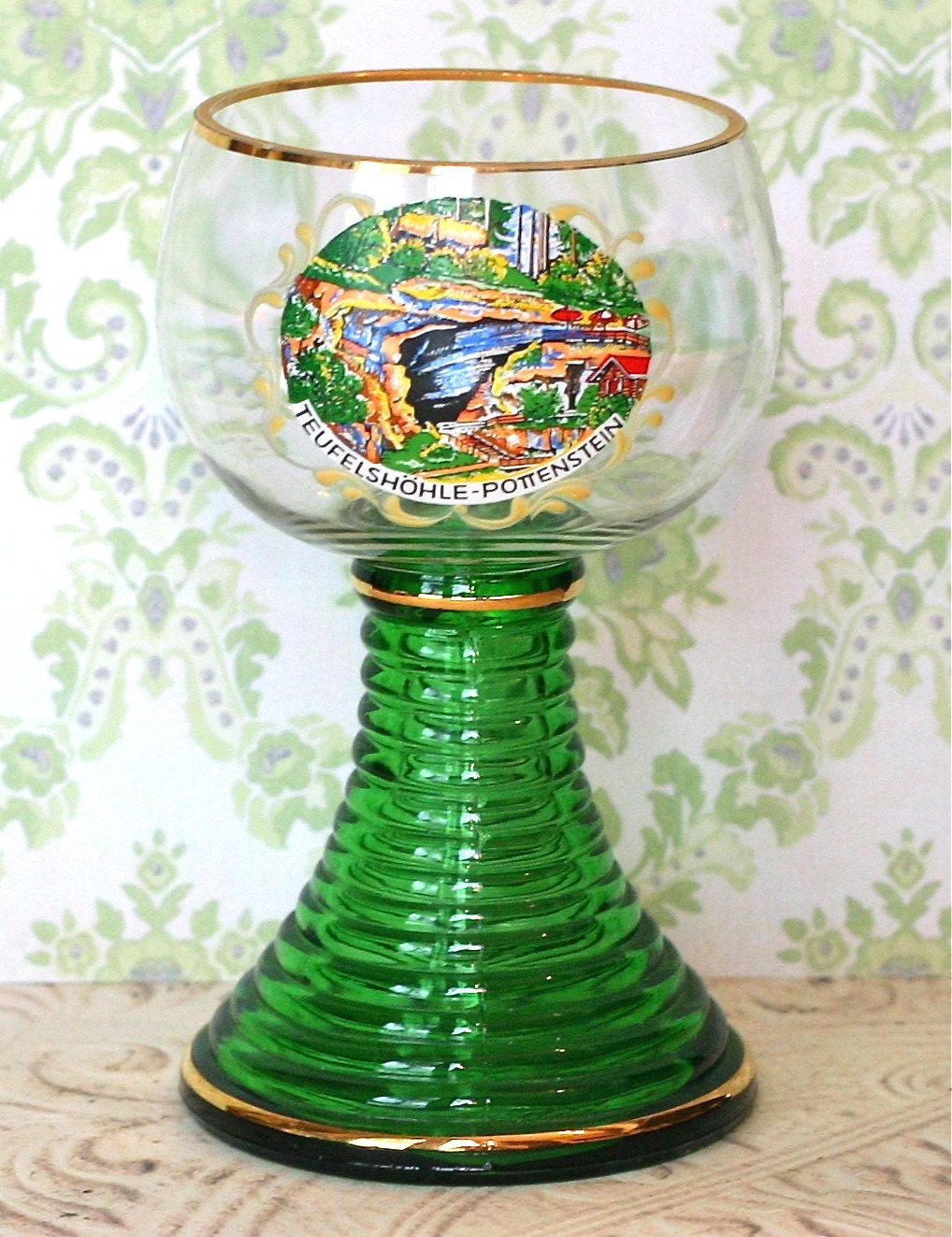 Vintage Souvenir Beer Glass Teufelshohle-Pottenstein Germany