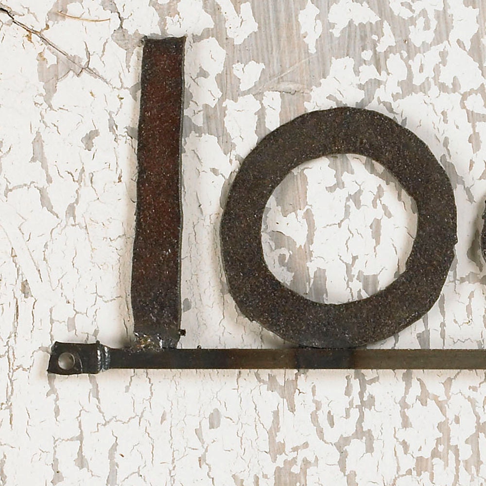 LOCAL Word Sign Handmade Reclaimed Farm Metal