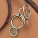 Copper, Forged Sterling Silver Earrings