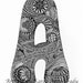 ACEO Complete A to Z Zentangle Inspired Alphabet Series with White Backgrounds by Karen Anne Brady