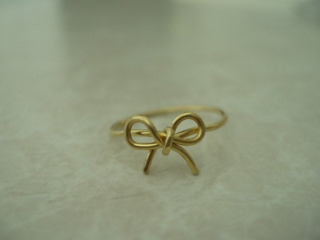 Bow Tie Yellow Brass Ring