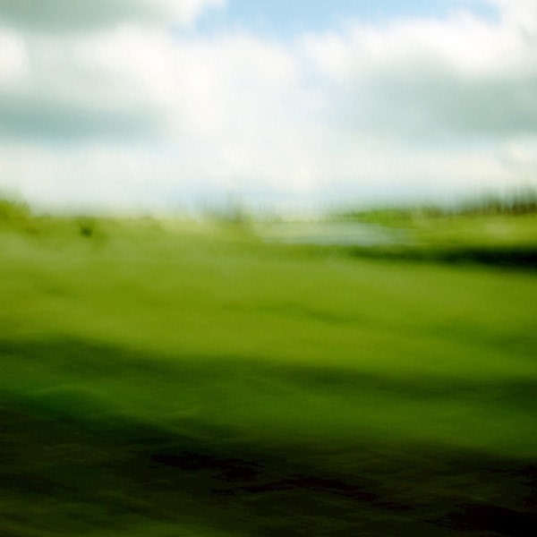 Limited edition 8 x 8 inch fine art Hahnemuhle photograph (landscape 006) lime green grass country chic home decor