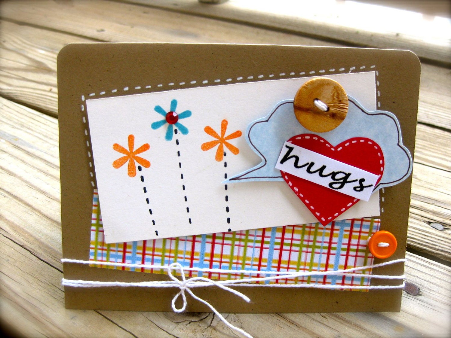 Hugs, love, thinking of you, missing you card