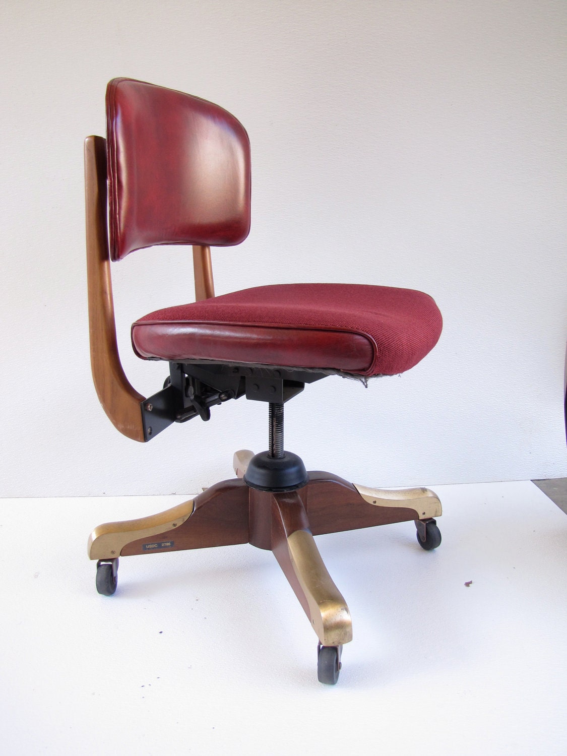 Vintage W H Gunlocke secretarial Chair Walnut Very by scoxx30