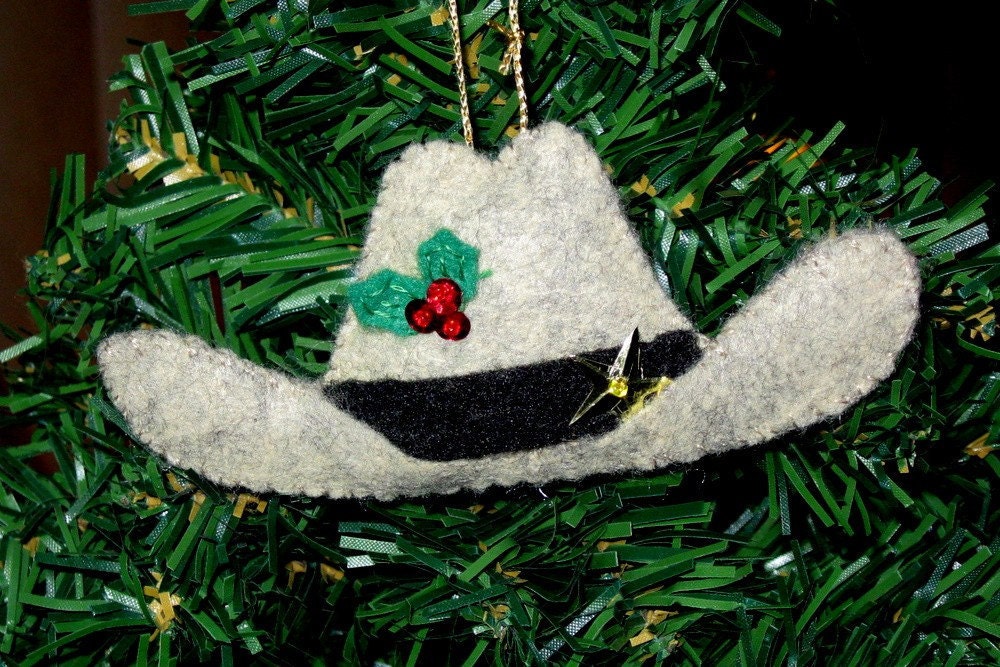 Cowboy Hat Christmas Ornament By Christmaskeepsakes On Etsy