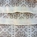 Vintage White and Oatmeal Fairisle Scarf - Whipped Cream