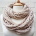 Soft Knitted Nougat Spring Infinity Loop Scarf - Rose Smoke