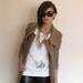 Mad Hatter Alice in Wonderland shirt (T shirt) Size M/S - Light Cream
