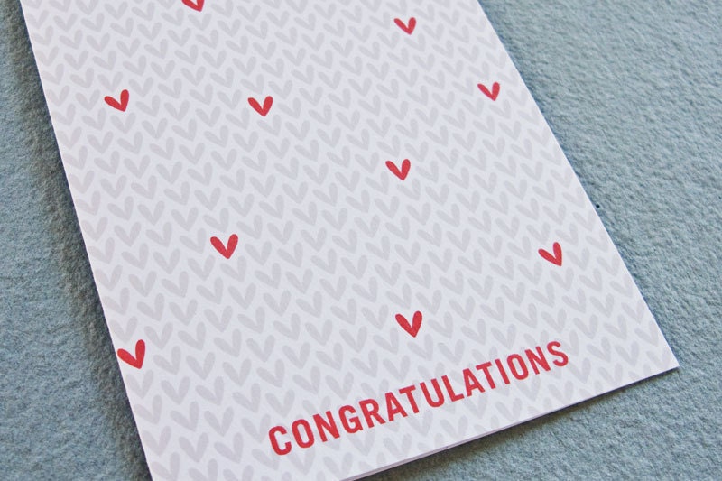 Hearts, Congratulations Card
