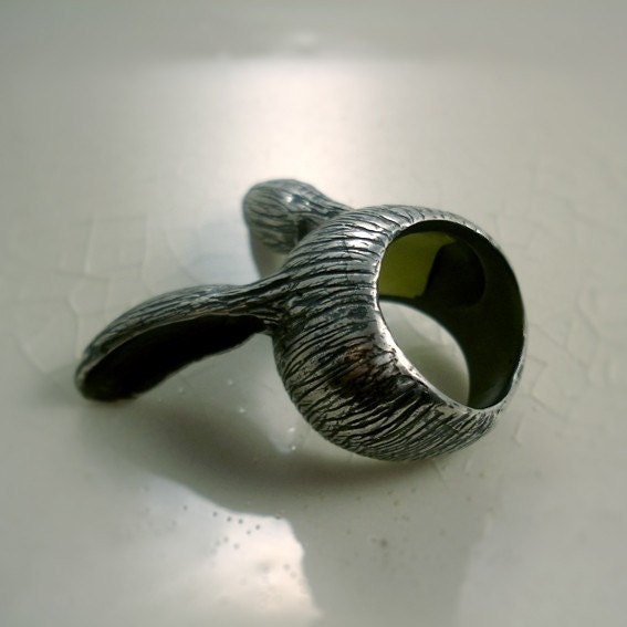 The Black Bunny Ring size 7 1/4 - What's Up Doc