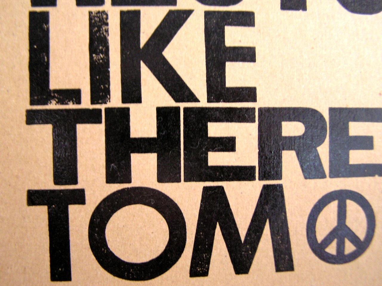 Earth Day RECYCLE Like There's No Tomorrow Kraft Chipboard Letterpress Print, 11x14