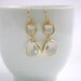 Clear Glass Gold Earrings