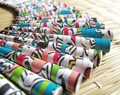 Japanese Calligraphy Necklace - Paper jewelry - Big chunky Necklace - Funky necklace - Paper, big, chunky, funky, White, Black, Blue, Pink