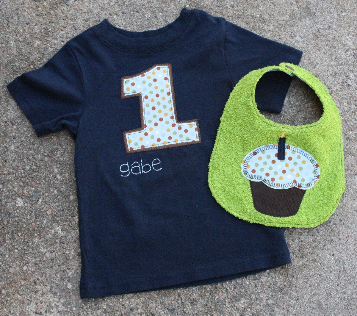 Birthday shirt and coordinating bib set - YOU customize