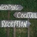 Set of 3 Rustic Wood Wedding Directional Stake Signs Reception Ceremony Western Bridal With Arrow