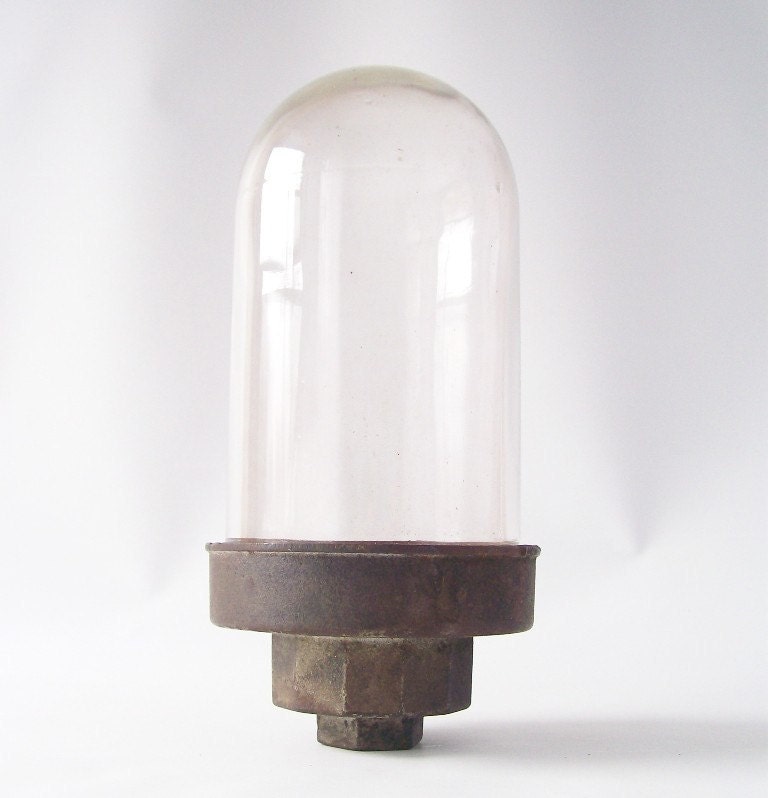 vintage industrial glass vacuum tube cover percolator retro home decor object decorative factory machine age