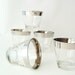 vintage glassware whiskey glasses silverband silver rim retro modern mad men pan am entertaining urban kitchenware home decor style trends