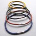Mens thin leather bracelets with stainless steel clasps