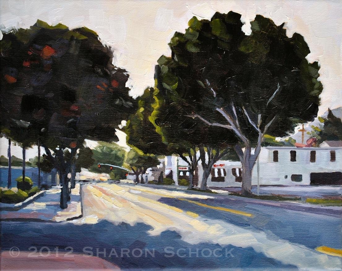 San Luis Obispo Ficus - Oil Painting Landscape - 8x10