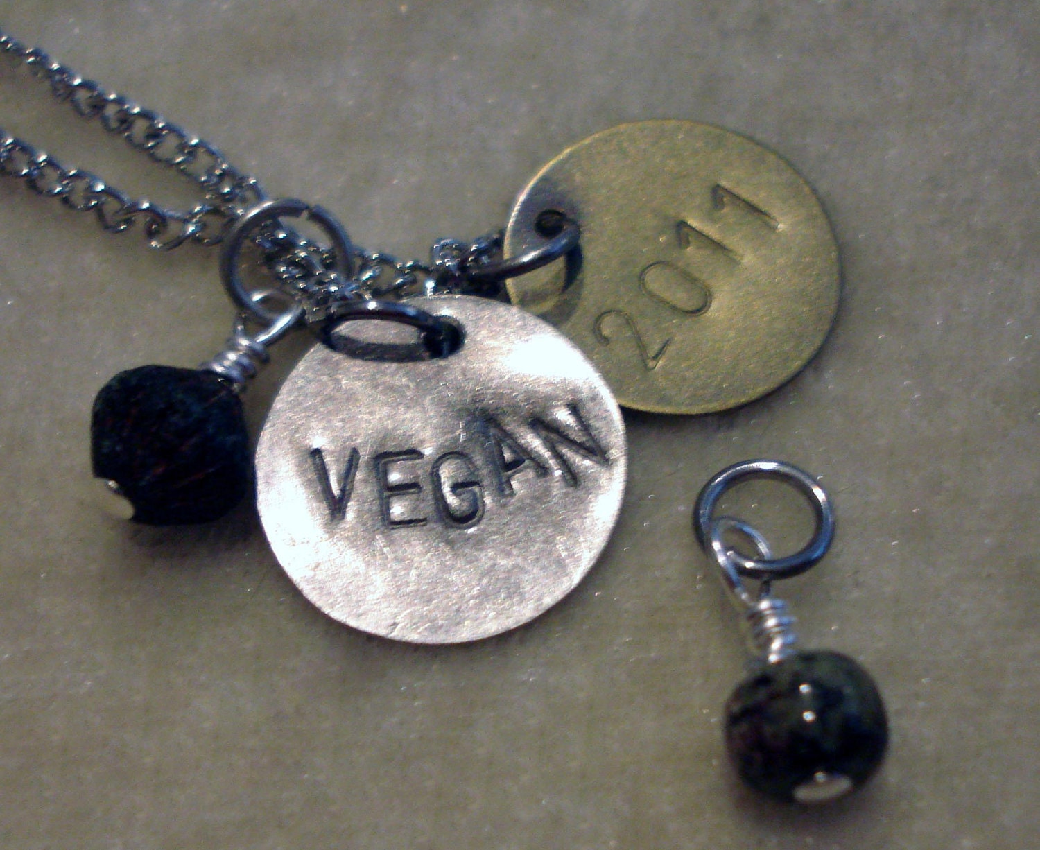 VEGAN or RAW Necklace with Date