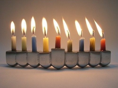 Hanukkah Dreidel Menorah Made in ISRAEL Judaica Design gift