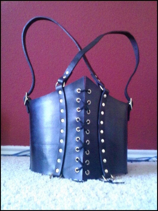 Steampunk Leather Harness, Black leather with Brass. Perfect for Cosplay, Conventions, Larp, Anime, Sky Pirate, Renaissance, Dandy Victorian
