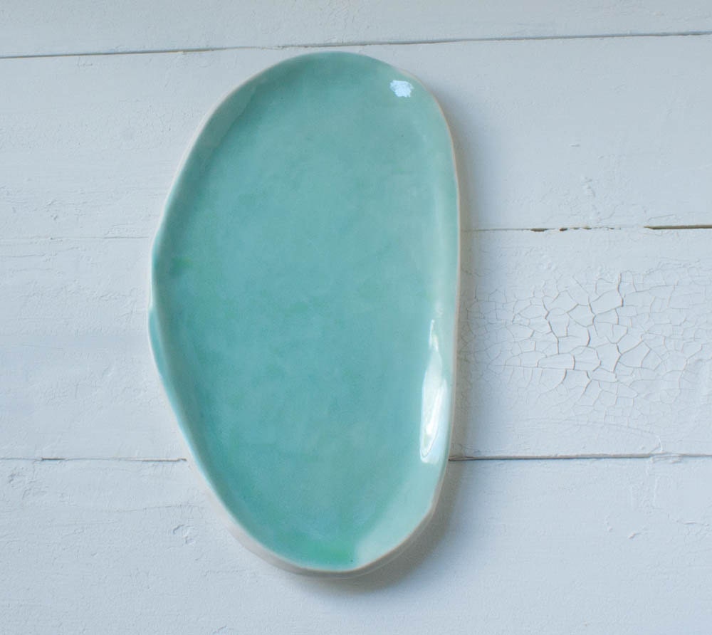 Sale Aqua Serving Tray